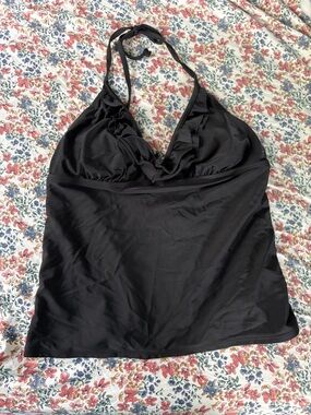 Old Navy Black Halter Tankini Swim Top